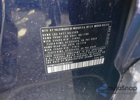 2024 Volkswagen Tiguan 2.0T Se/2.0T Wolfsburg Edition z USA, uszkodzony, nr VIN 3VVMB7AX0RM205040